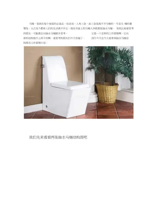 抽水马桶结构图及工作原理介绍word精品