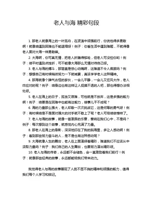 老人与海 精彩句段