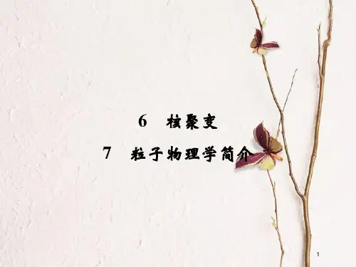 高中物理 第三章 原子核 3.6 核聚变 3.7 粒子物理学简介课件 教科版选修3-5.pptx