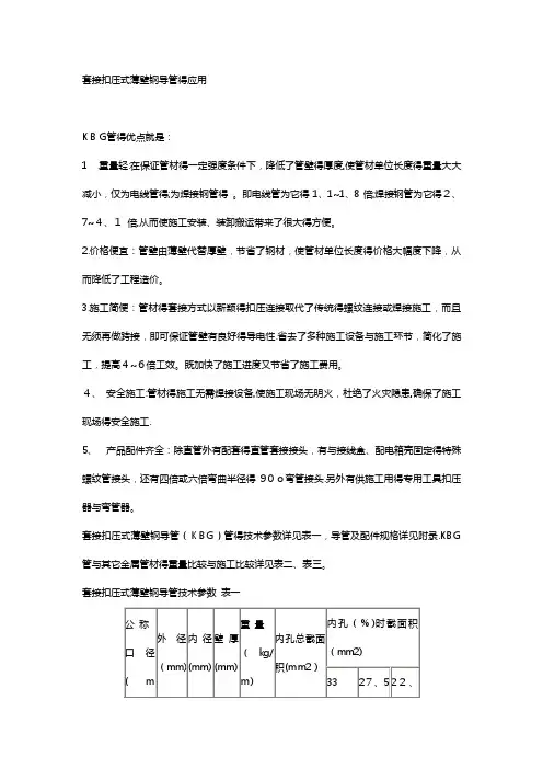 KBG管材国标规范标准