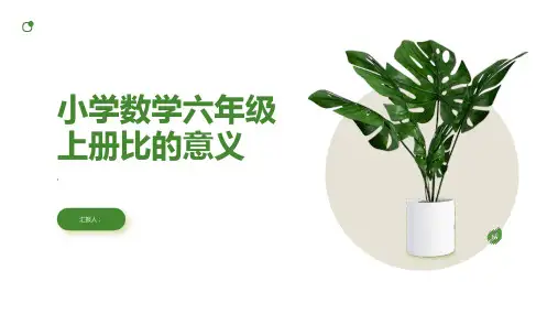 小学数学六年级上册比的意义 