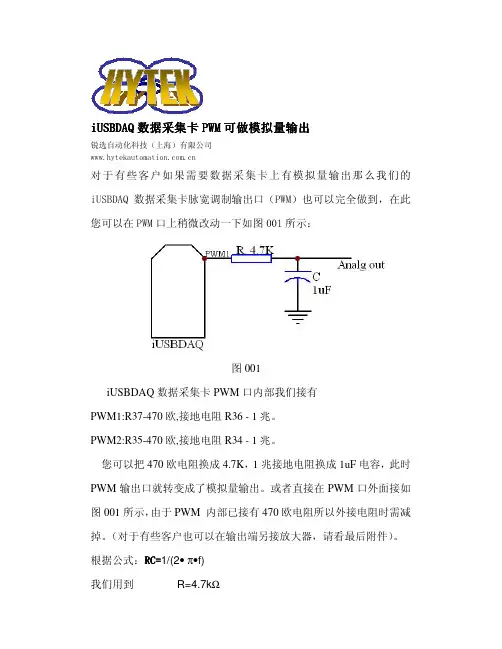 iUSBDAQ数据采集卡PWM可做模拟量输出
