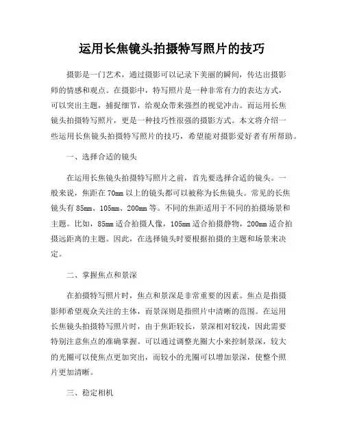 运用长焦镜头拍摄特写照片的技巧