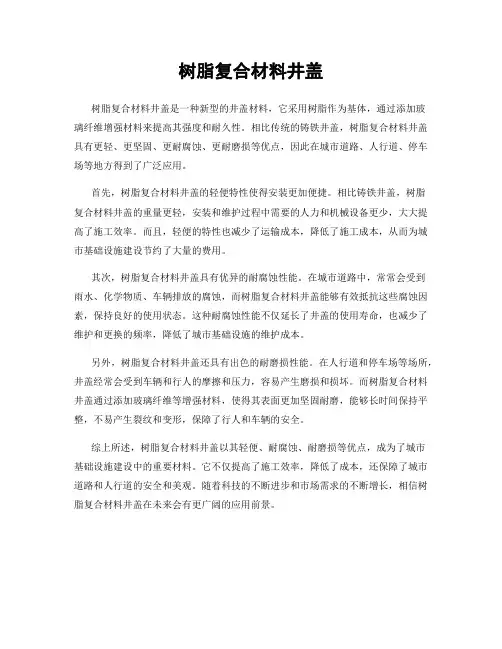 树脂复合材料井盖