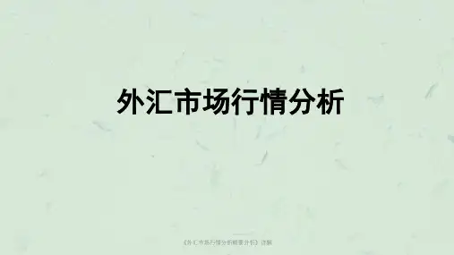 《外汇市场行情分析概要分析》详解课件