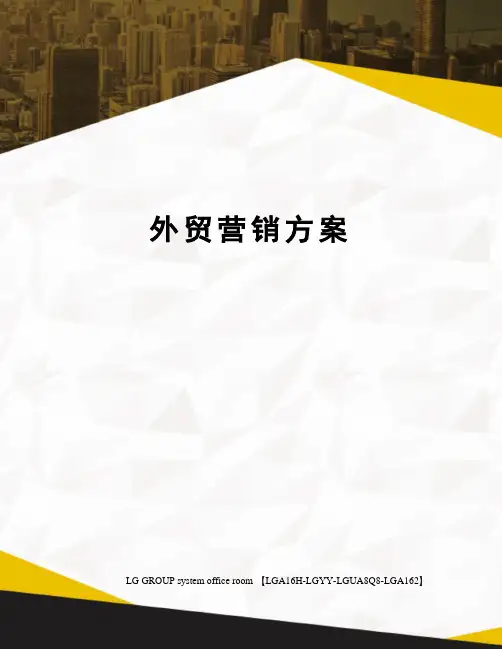 外贸营销方案