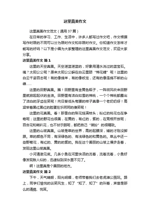 这里真美作文范文（通用37篇）