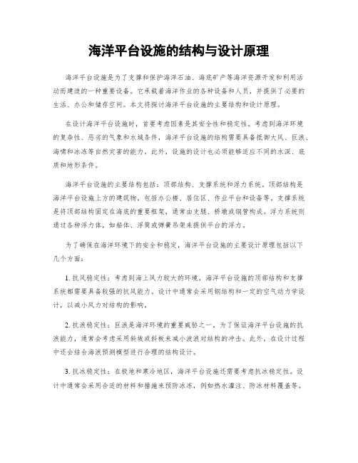 海洋平台设施的结构与设计原理