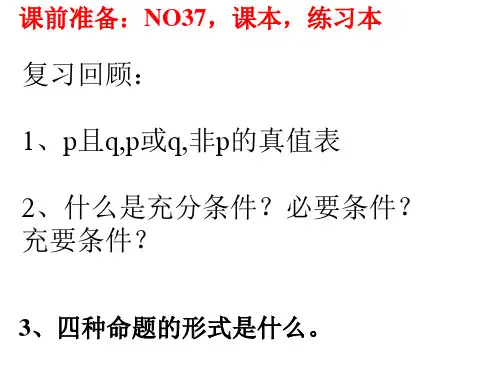 命题的四种形式