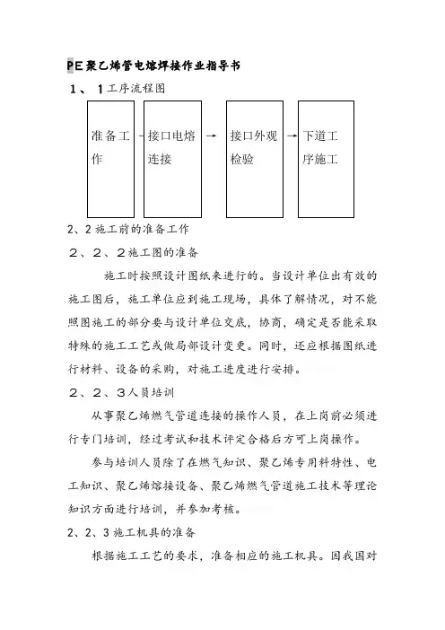PE聚乙烯管电熔焊接作业指导书