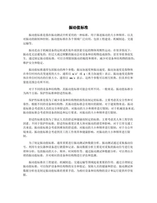 振动值标准