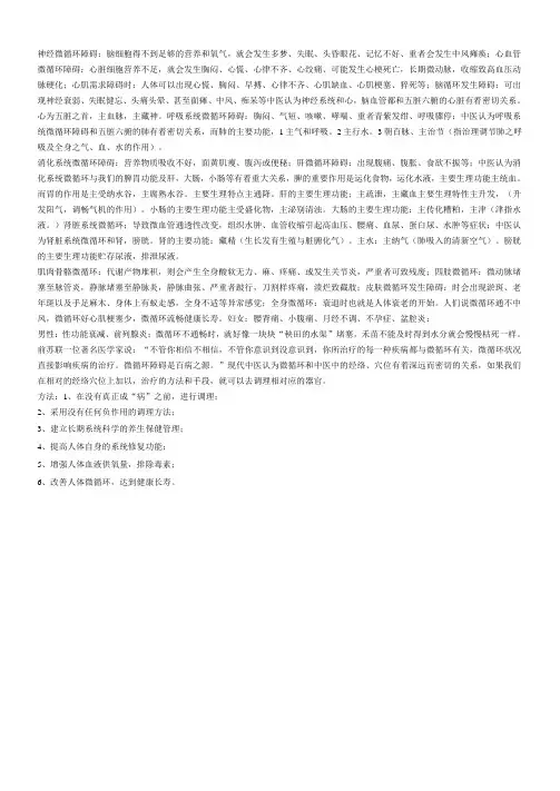 神经微循环障碍