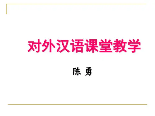 对外汉语课堂教学1