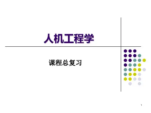 人机工程学_复习知识点概要