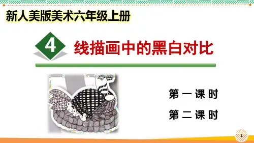 新人美版美术六年级上册《线描画中的黑白对比》优质课件