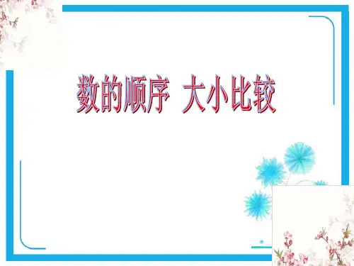 西师大版一年级下册数学课件-《数的顺序 大小比较》2 (共13张)