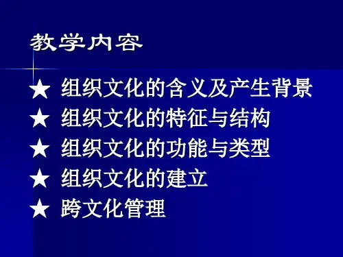 组织文化课件ppt课件