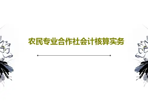 农民专业合作社会计核算实务PPT共94页