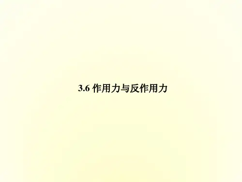 高一物理粤教版必修1课件3.6 作用力与反作用力