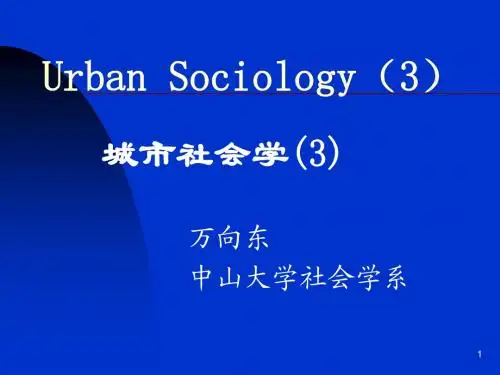 《城市社会学》讲议-2都市性