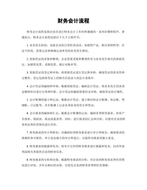 财务会计流程