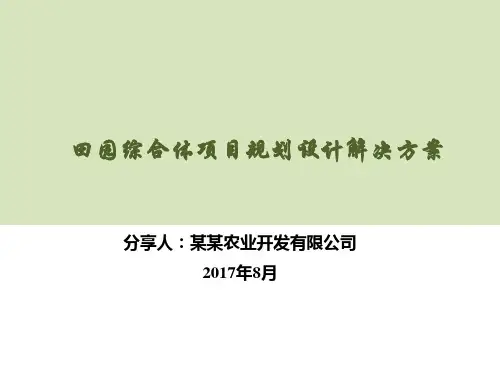 田园综合体项目规划设计解决方案