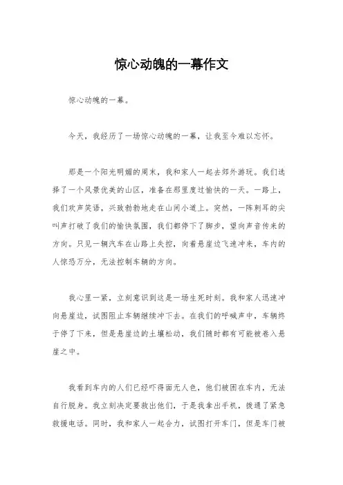 惊心动魄的一幕作文