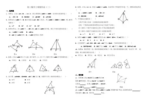 寒假作业(二)