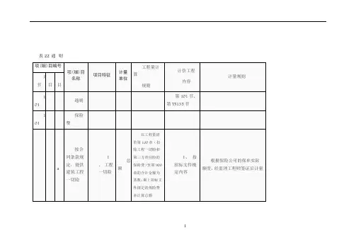 公路工程工程量计价第100章说明