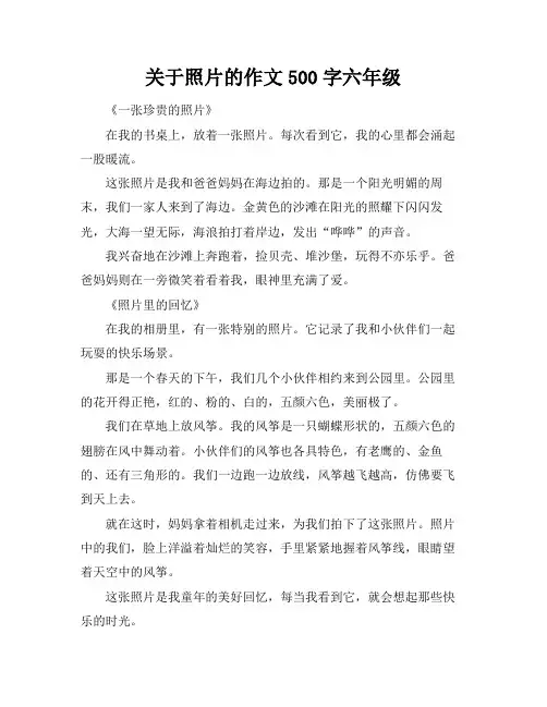 关于照片的作文500字六年级