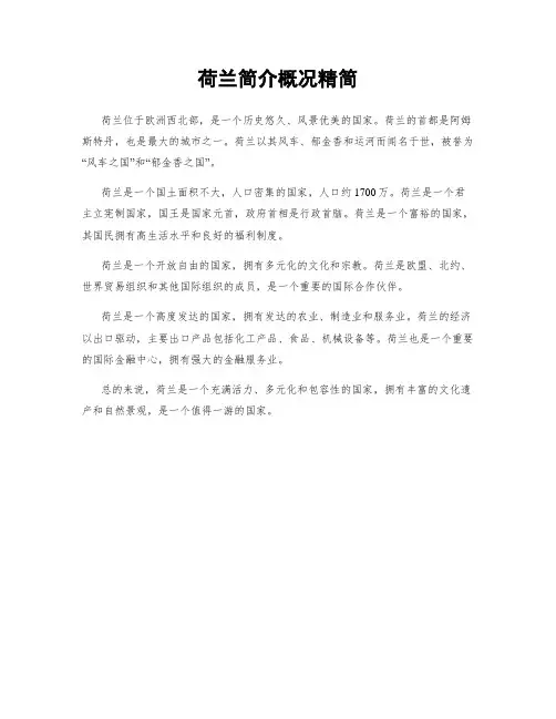 荷兰简介概况精简