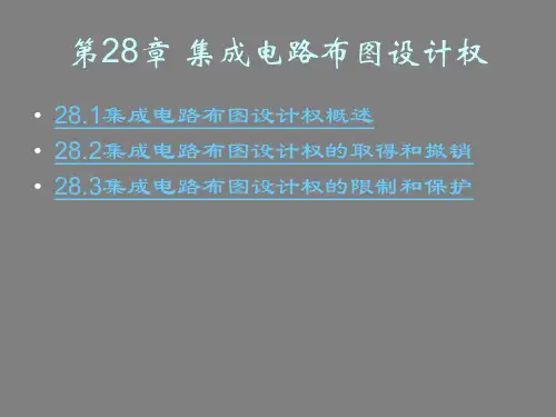 第28章  集成电路布图设计权  《知识产权法》PPT课件