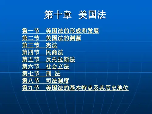 第十章 美国法