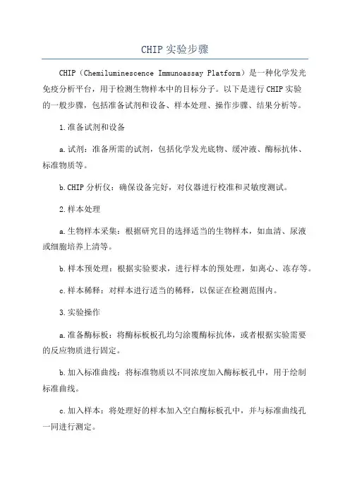 CHIP实验步骤