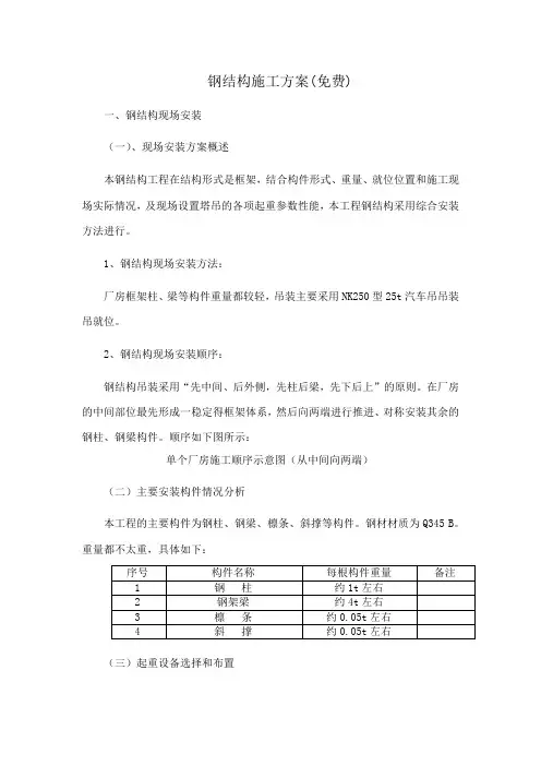 钢结构施工方案