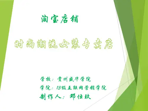淘宝店铺项目介绍.ppt