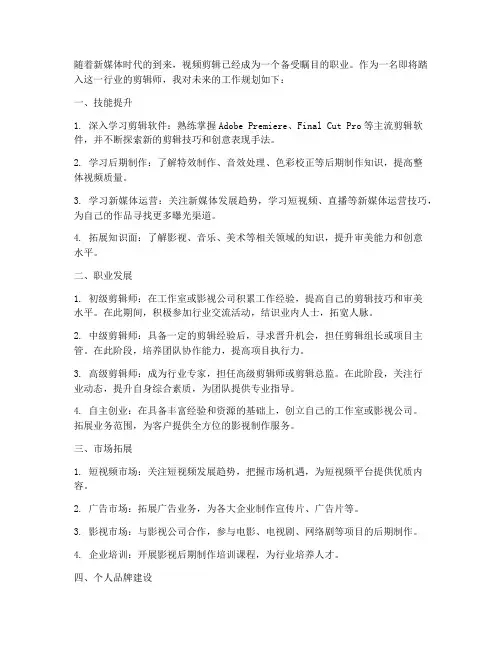 剪辑师未来工作规划