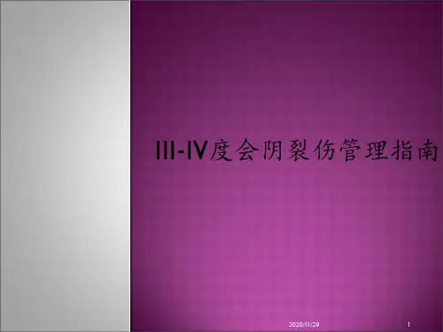 IIIIV度会阴裂伤管理指南 ppt课件