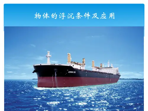 物体的浮沉条件及应用