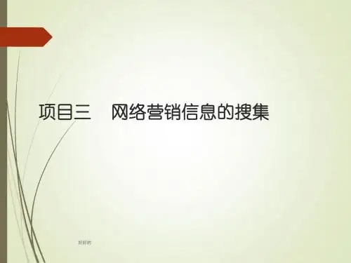 项目三 网络营销信息的搜集演示课件.ppt