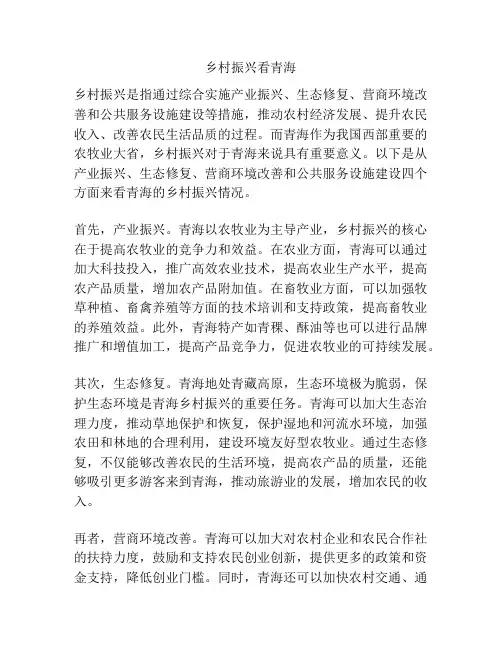 乡村振兴看青海