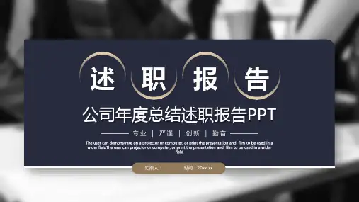 高端大气述职报告PPT模板