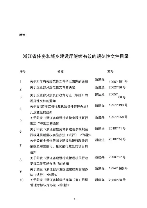 建设部规范性文件