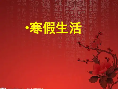 一年级假期作业PPT