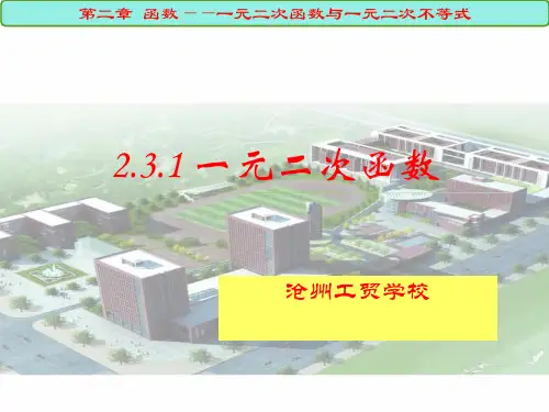 一元二次函数.ppt