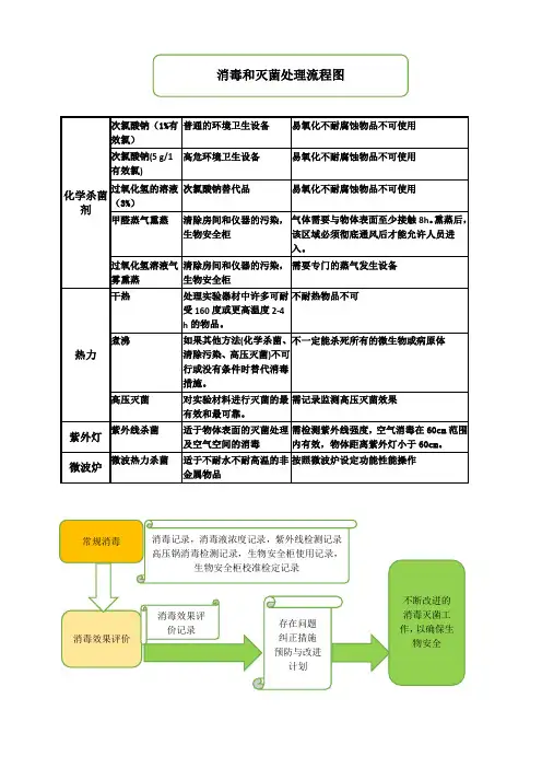 消毒和灭菌处理流程图3