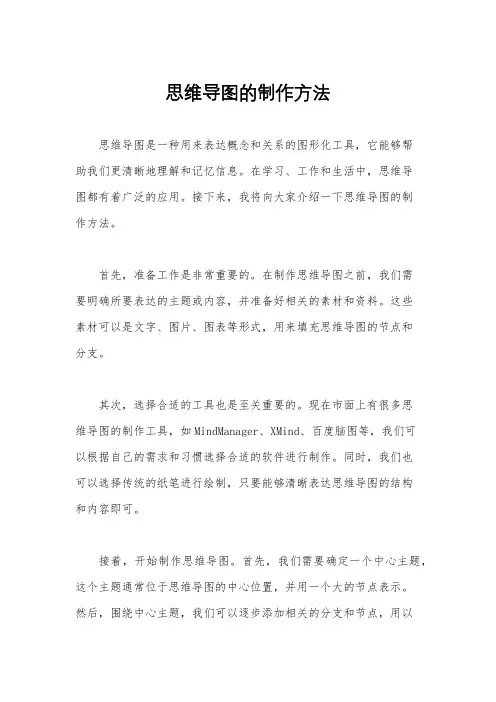 思维导图的制作方法