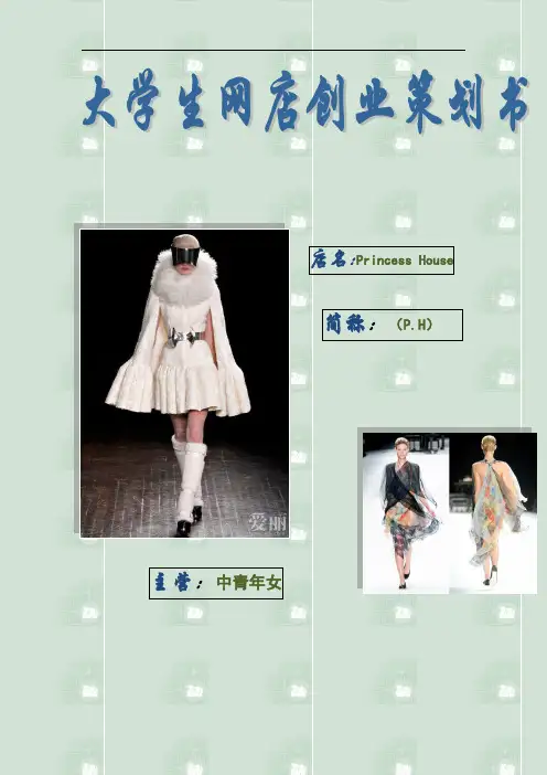 大学生淘宝网店创业策划书DOC