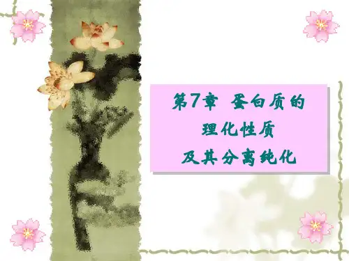 生物化学 第7章  蛋白质理化性质及其分离纯化