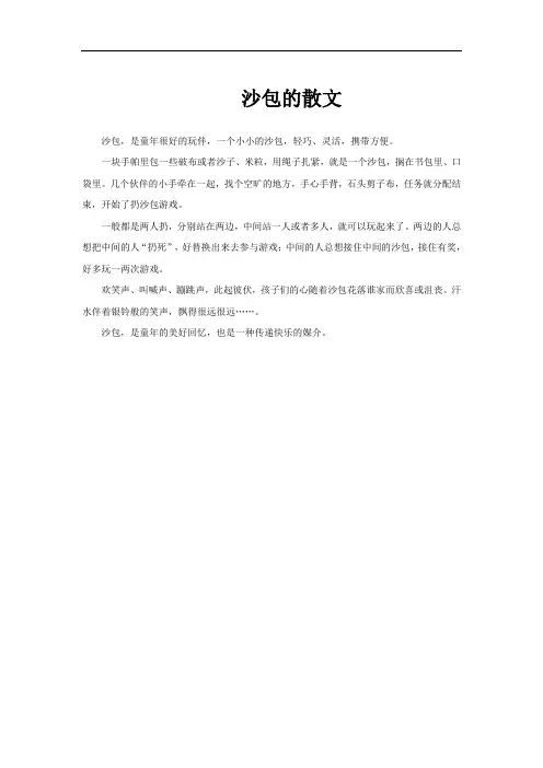 沙包的散文